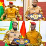 Boxe : « Le Percuteur » présente sa ceinture de champion d’Afrique au Capitaine Ibrahim Traoré