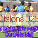 Étalons U23 : la liste dévoilée pour le match amical face au Mali